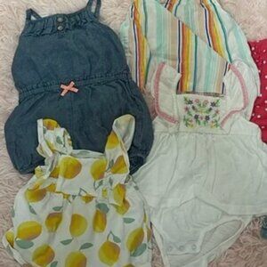 5 pc Carter’s baby girl bundle, sizes 6-12 mos